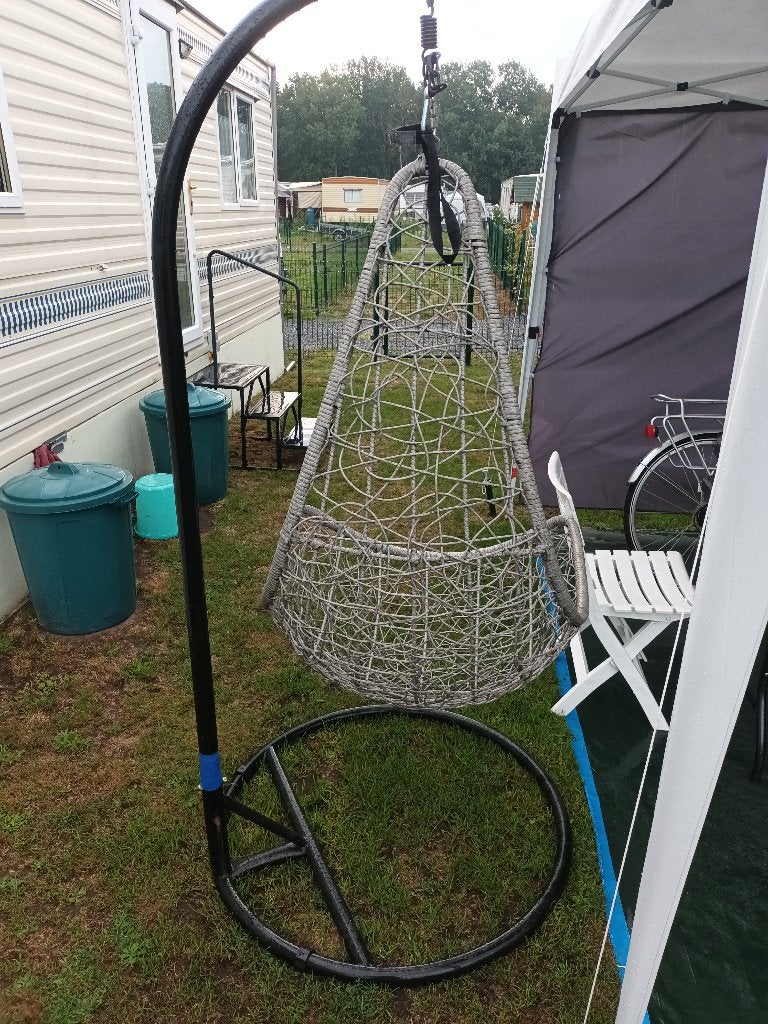 hangstoel compleet met kussn, Tuin en Terras, Ophalen, Gebruikt, Rotan, Inklapbaar