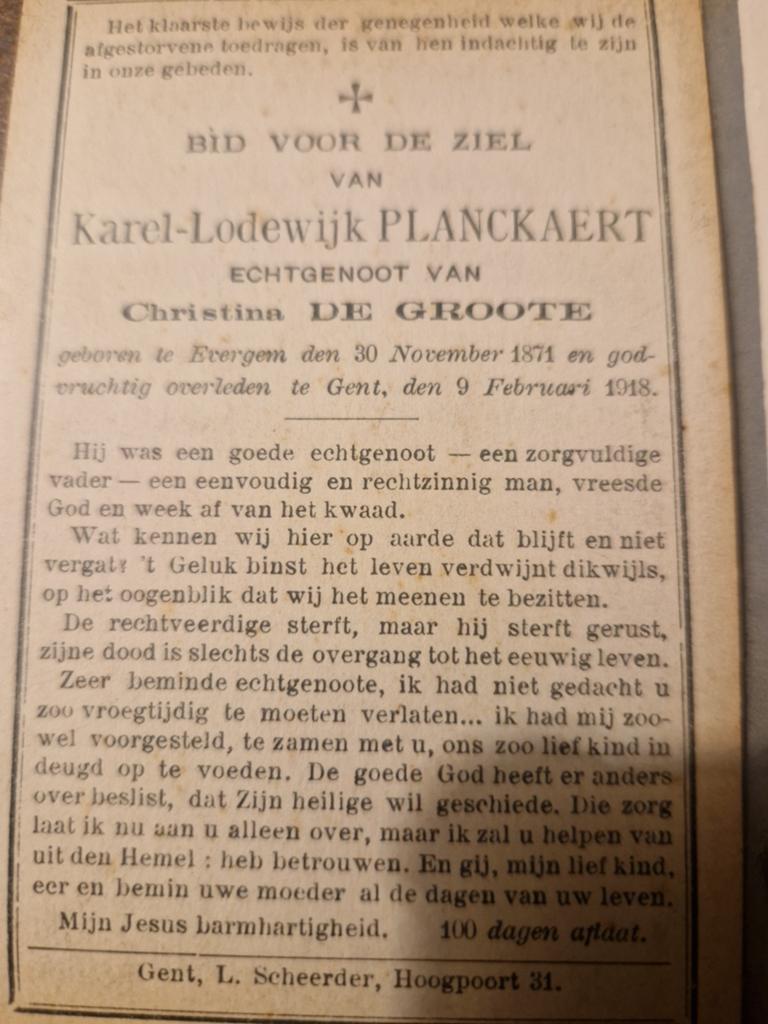 Oud doodsprentje, Verzamelen, Bidprentjes en Rouwkaarten, Verzenden