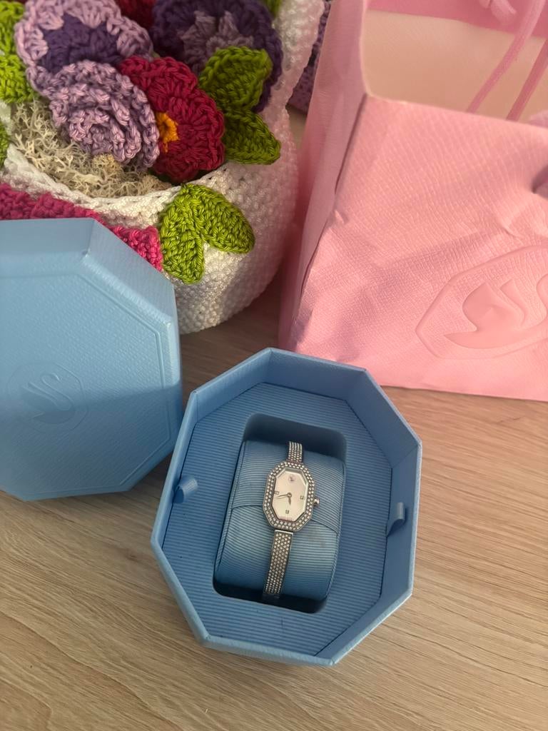 Swarovski Dextera Octagon Watch, Handtassen en Accessoires, Horloges | Dames, Ophalen, Zo goed als nieuw, Polshorloge, Overige merken