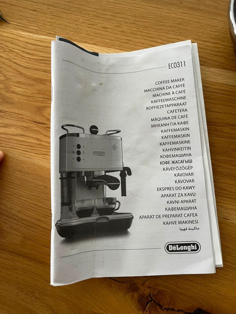 Delonghi Vintage espressomachine, 4 à 10 tasses, Enlèvement, Comme neuf, Machine à espresso