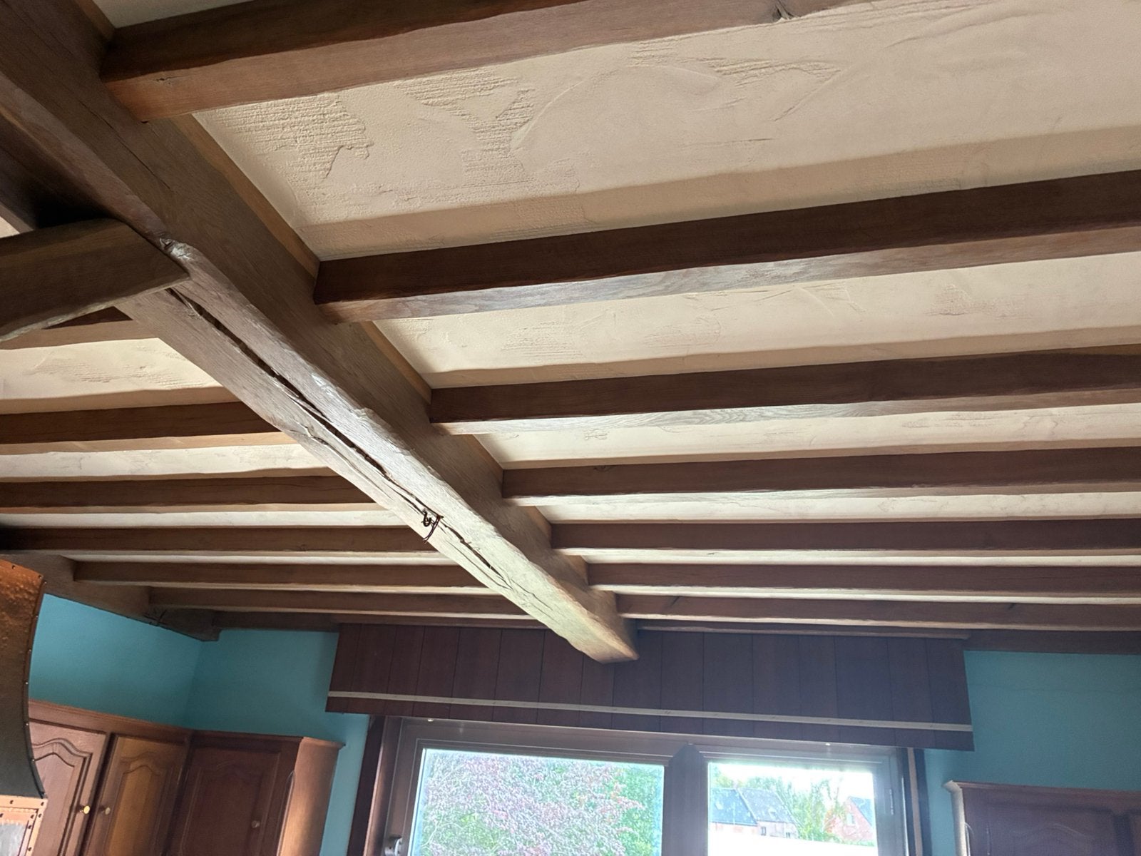 Eiken balken, Tuin en Terras, Ophalen, Zo goed als nieuw, Balken