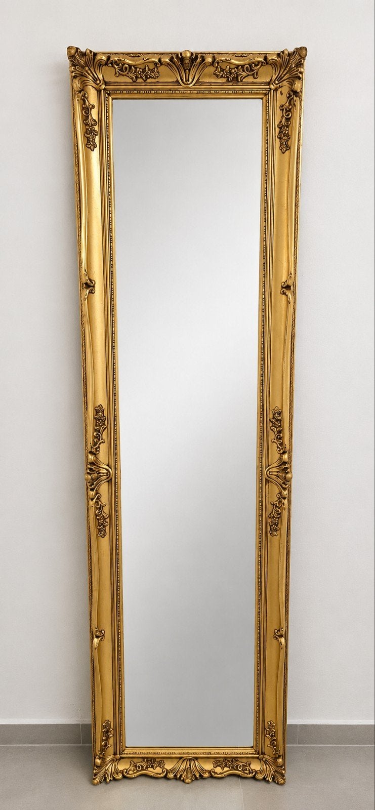 Antieke zeldzame baroke spiegel 90x220 cm, Ophalen, Rechthoekig, 50 tot 100 cm, 200 cm of meer