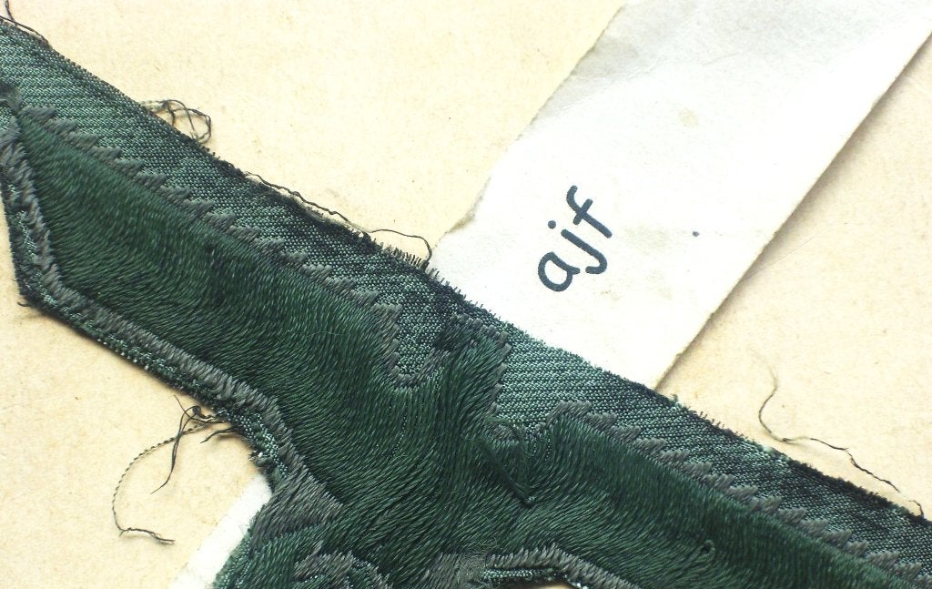Aigle allemand en trame couleur roseau tissé Heer Wehrmacht, Enlèvement ou Envoi, Armée de terre, Emblème ou Badge