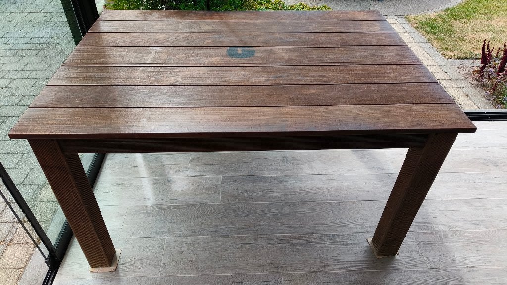 Hardhouten tafel, Ophalen, Gebruikt, Rechthoekig, Hout