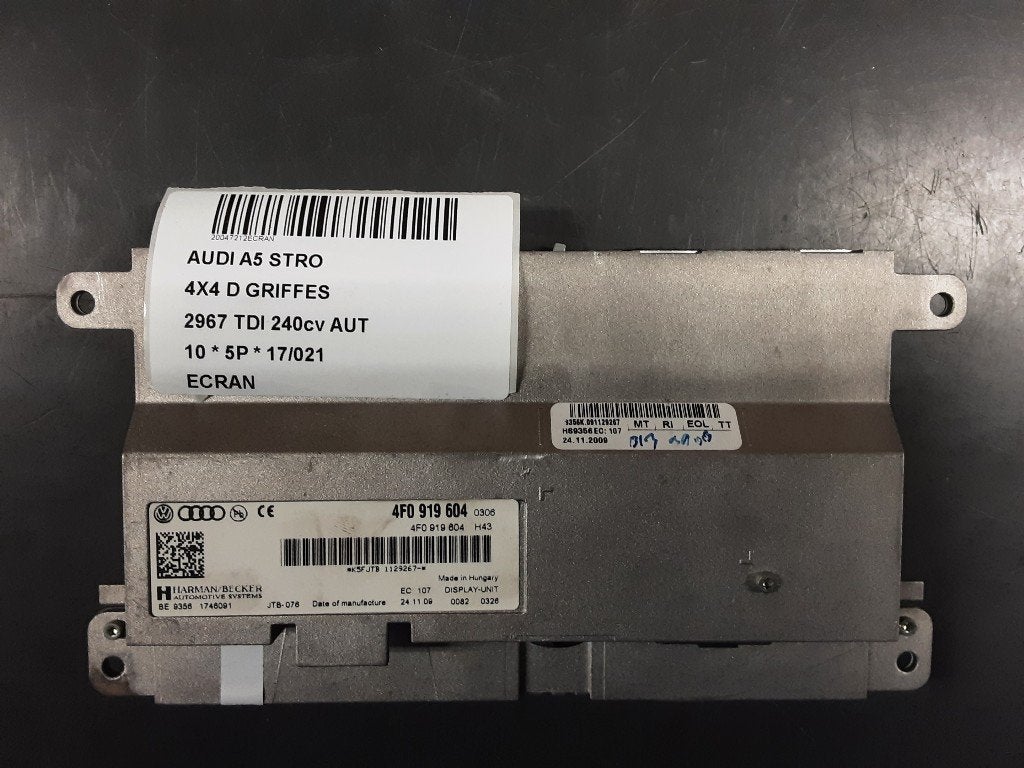 AFFICHEUR / ECRAN Audi A5 Sportback (8TA) (4F0919604), Autos : Pièces & Accessoires, Mevr. I. Hauben, Audi, Utilisé, Rue de l'Espoir 34 34
4030  GRIVEGNÉE, BE