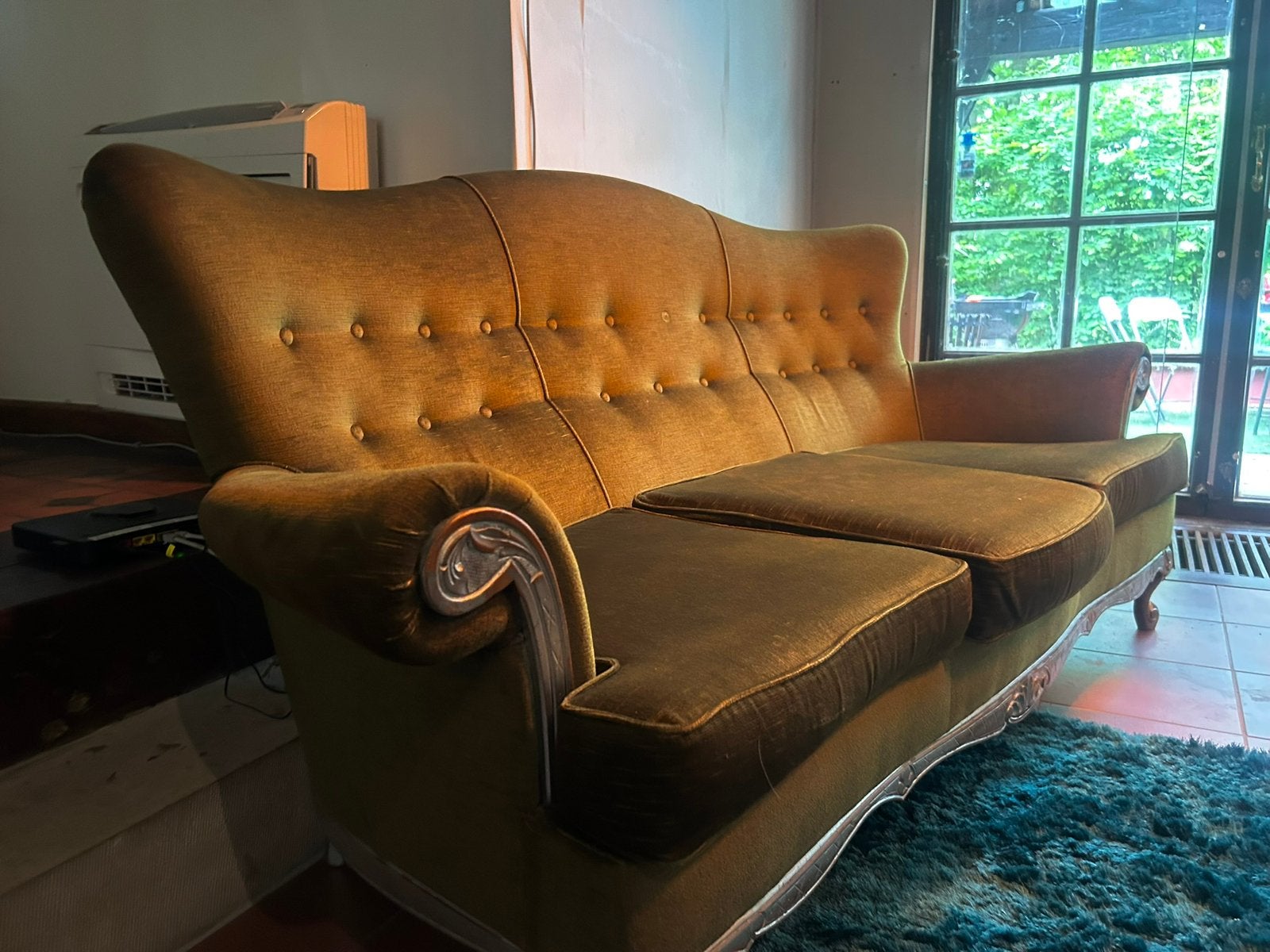 Green sofa, Ophalen, Zo goed als nieuw