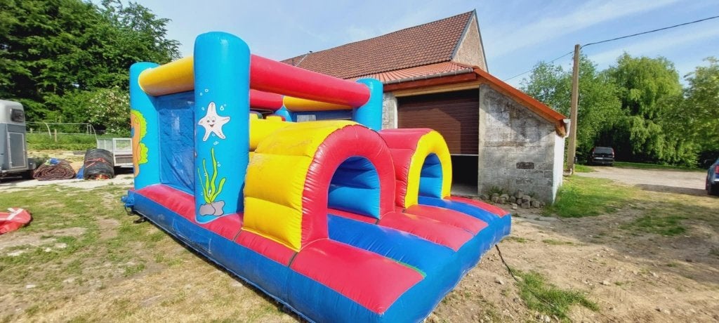 LOCATION: Château gonflable Dauphin Obstacles, Hobby & Loisirs créatifs, Enlèvement, Comme neuf