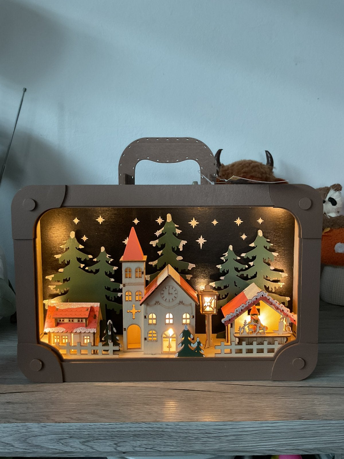 Décoration de Noël Village Lumineux dans une valise, Divers, Enlèvement ou Envoi, Comme neuf