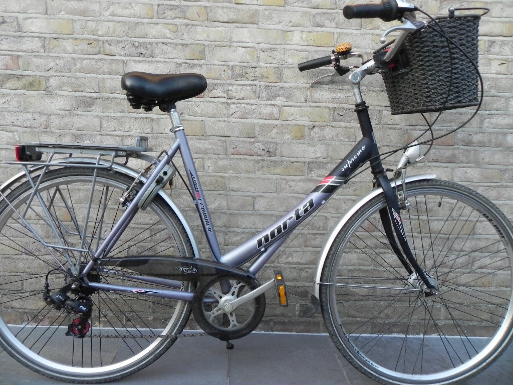 Damesfiets Norta in prima staat met rieten afneembaar mandje, Autres marques, Vitesses, Frein sur jante, Enlèvement