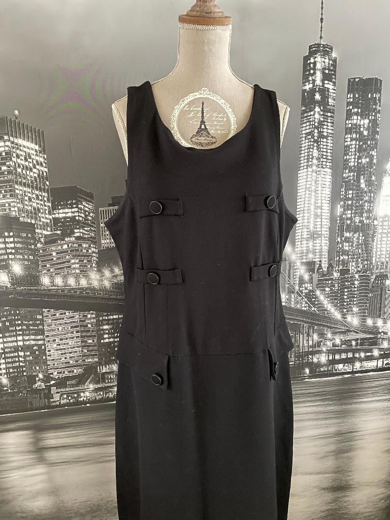 prachtige zwarte jurk kleed - merk Cortefiel - XL, Cortefiel, Verzenden, Zwart, Maat 46/48 (XL) of groter