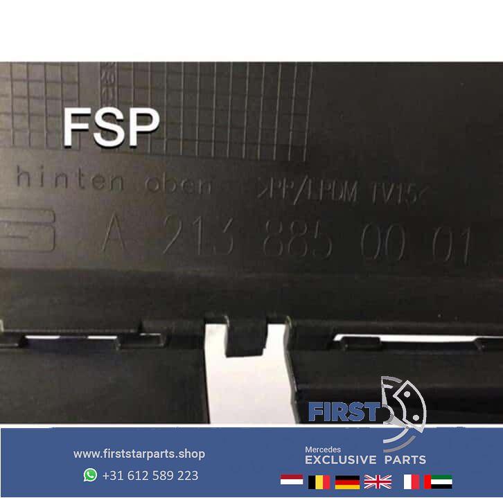 W213 AMG Achterbumper Mercedes E Klasse 2016-2018 zwart E63, Gebruikt, -, Ophalen of Verzenden, Achter