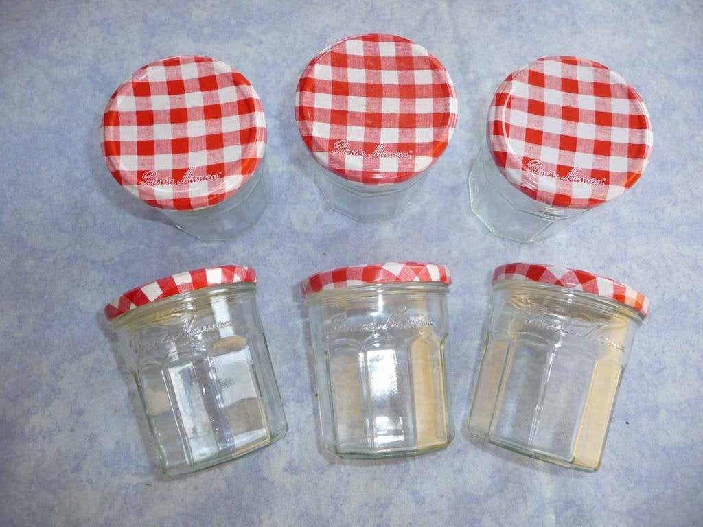Bocaux à confiture Bonne Maman 370 gr (15 pièces), Maison & Meubles, Enlèvement ou Envoi, Comme neuf, Verre, Casserole, Bidon ou Boîte