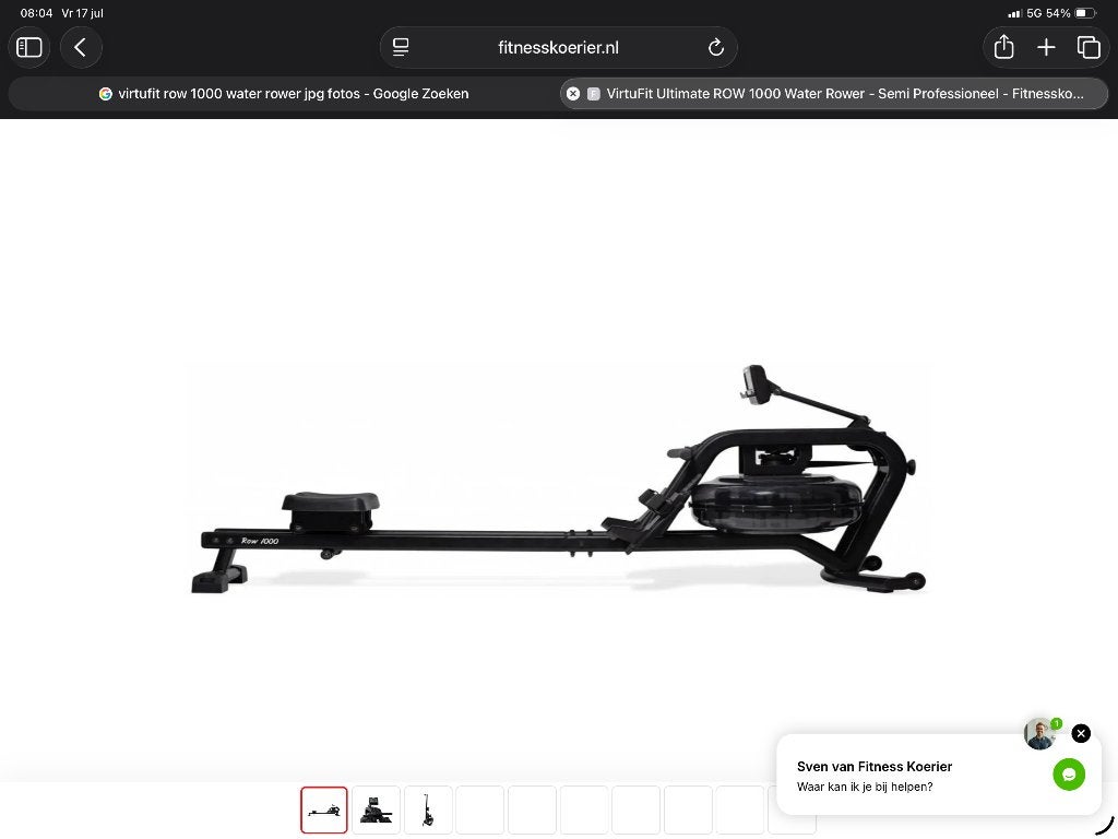 Virtuvit row 1000 Water rower, Sport en Fitness, Ophalen, Zo goed als nieuw