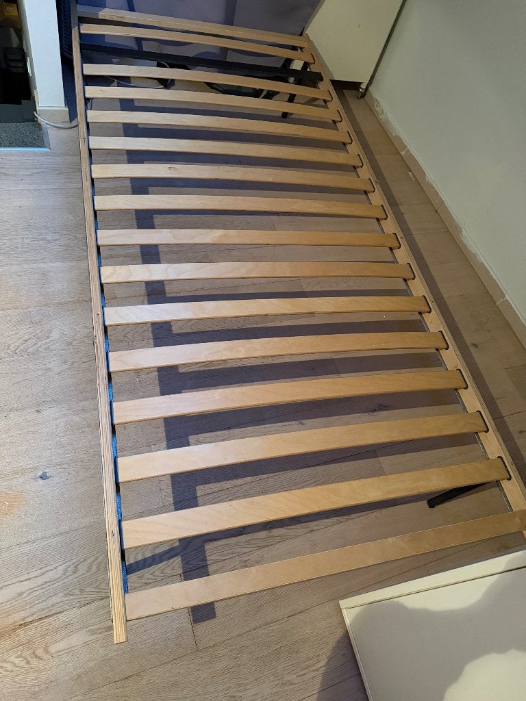 Lattenbodem op pootjes 90, Huis en Inrichting, Ophalen, 90 cm, Eenpersoons, Zo goed als nieuw