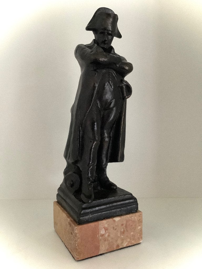 GIETIJZEREN BEELD NAPOLEON 19e&20e eeuw., Antiek en Kunst, Ophalen, Brutalistisch, Op sokkel, Beeld