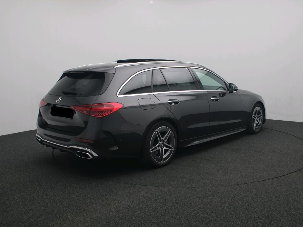 Mercedes-Benz C-klasse 180 AMG Line Estate + PANORAMISCH DAK, Auto's, Automaat, Zwart, 4 cilinders, Apple Carplay