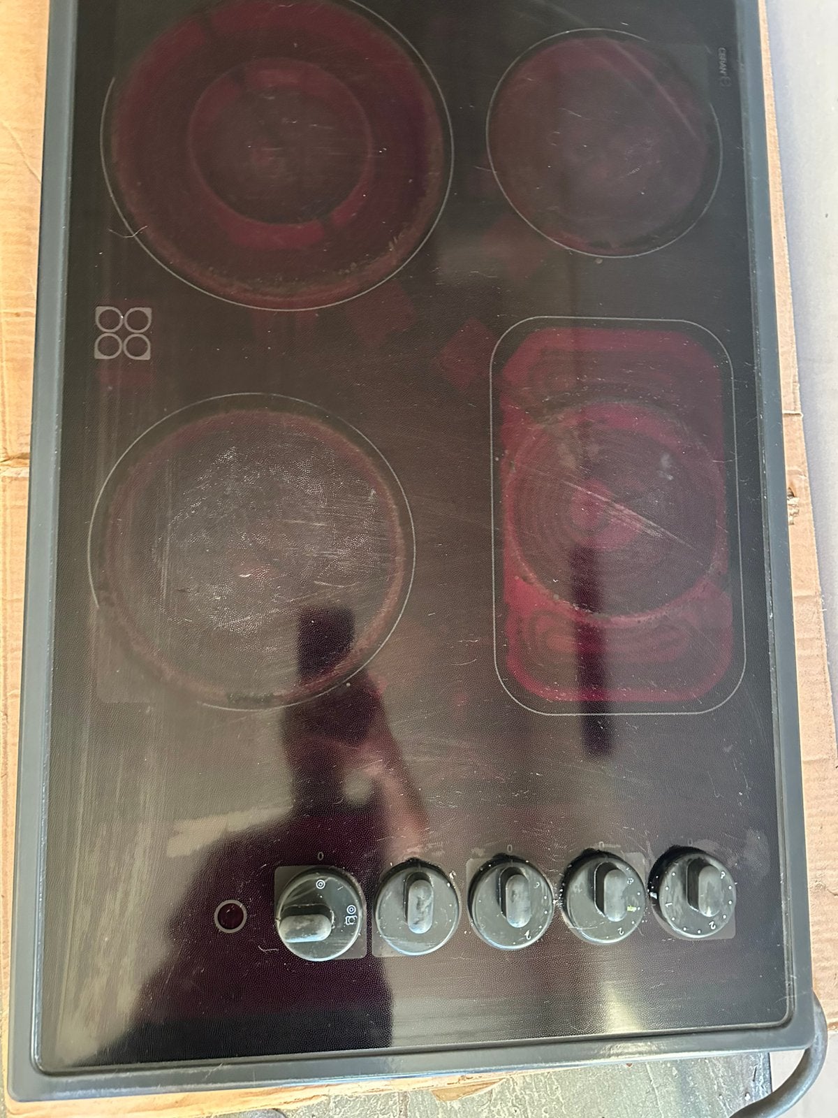 Elektrische kookplaat, Elektronische apparatuur, Ophalen, Gebruikt, 4 kookzones, Inbouw