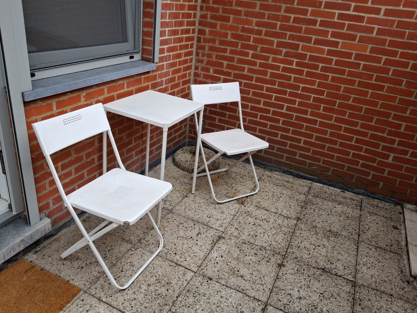 Tuinset wit, Ophalen, Gebruikt, Kunststof, Tuinset