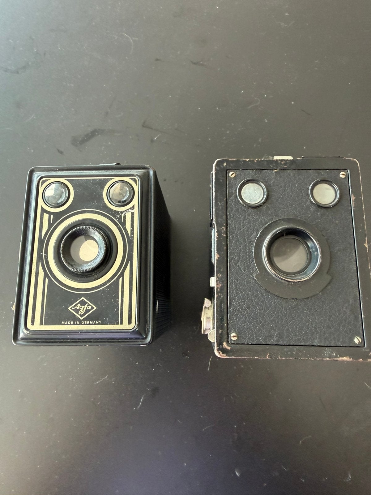 Decoratieve Vintage box fototoestellen Agfa en onbekend, Ophalen, Zo goed als nieuw