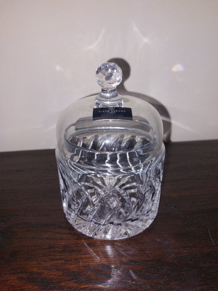 Bonbonière VISTA ALEGRE 1824 Handmade Crystal PORTUGAL, Antiquités & Art, Enlèvement ou Envoi