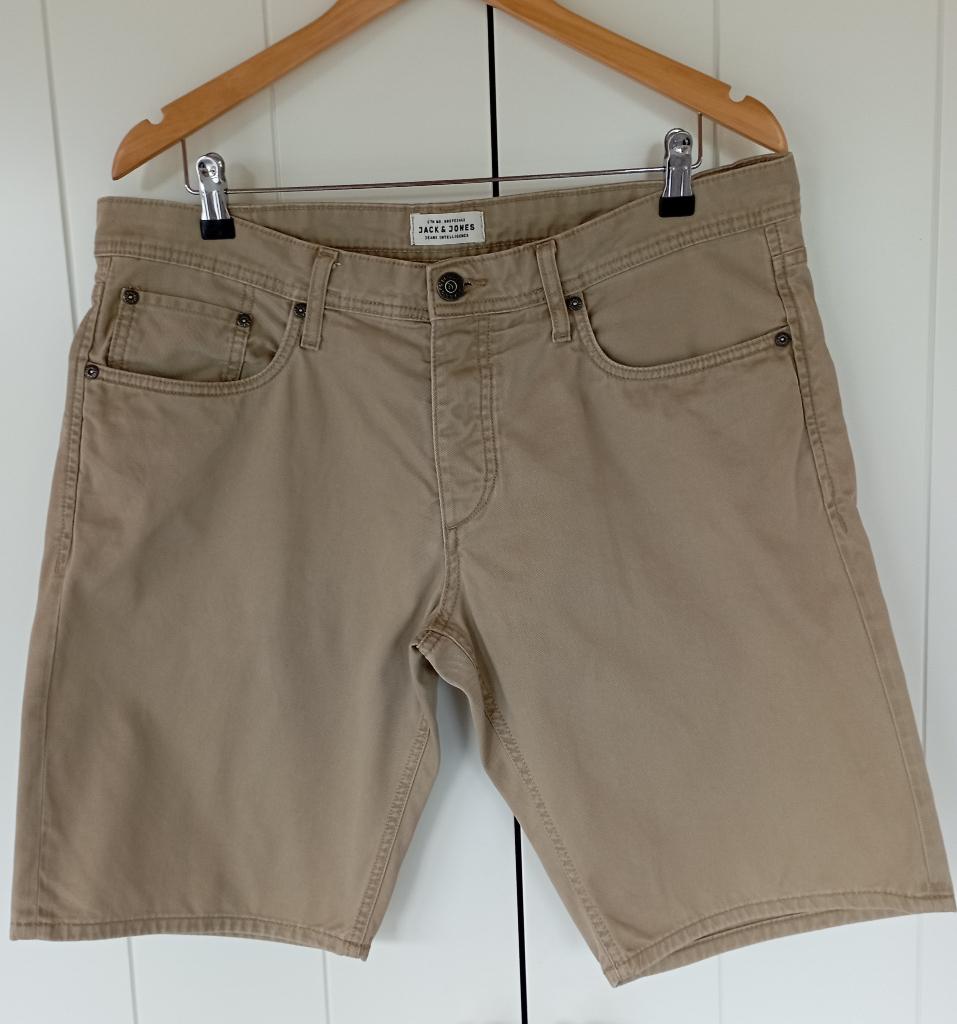 Jack & Jones short beige kleur - maat L, Maat 52/54 (L), Beige, Ophalen of Verzenden, Zo goed als nieuw