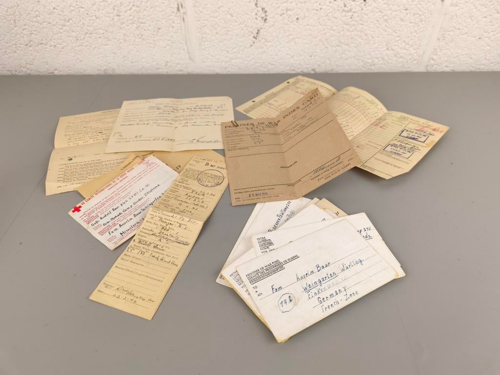 Lot papieren Duits krijgsgevangene WO2, Verzamelen, Ophalen of Verzenden, ., ., .