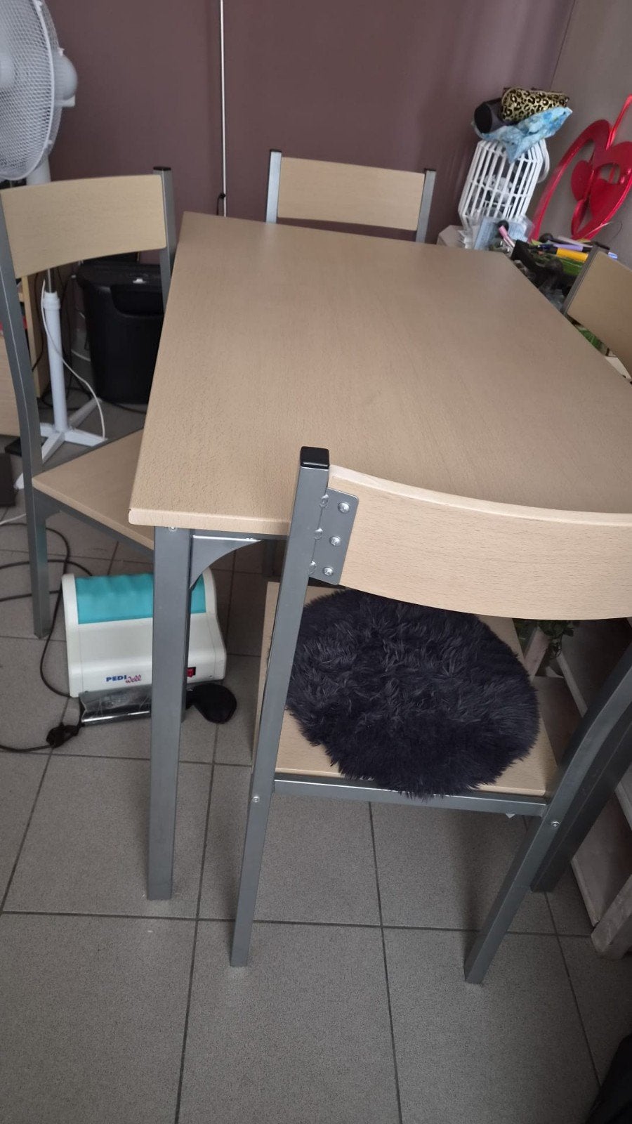 Table Cuisine + 4 Chaises, Enlèvement, Utilisé