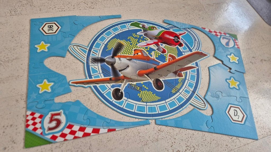 puzzel Planes, Kinderen en Baby's, Ophalen of Verzenden, 10 tot 50 stukjes, Gebruikt, 2 tot 4 jaar