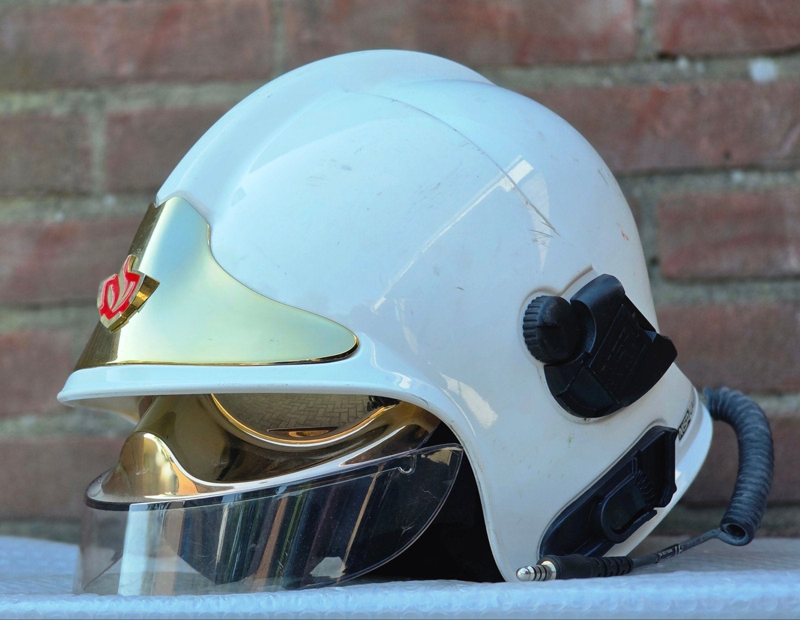 Brandweerhelm brandweer Nederland casque pompier msa F1sf, Collections, Enlèvement ou Envoi