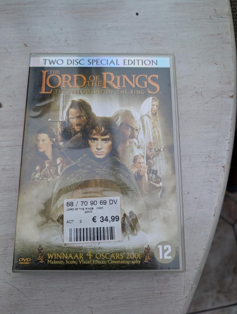 2 DVD LORD OF THE RINGS FOLLOWSHIP OF THE RING, Ophalen of Verzenden