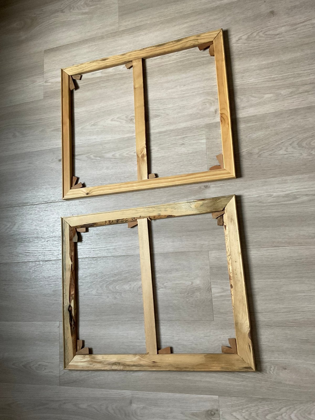 Twee canvassen, Ophalen of Verzenden, Gebruikt, Hout