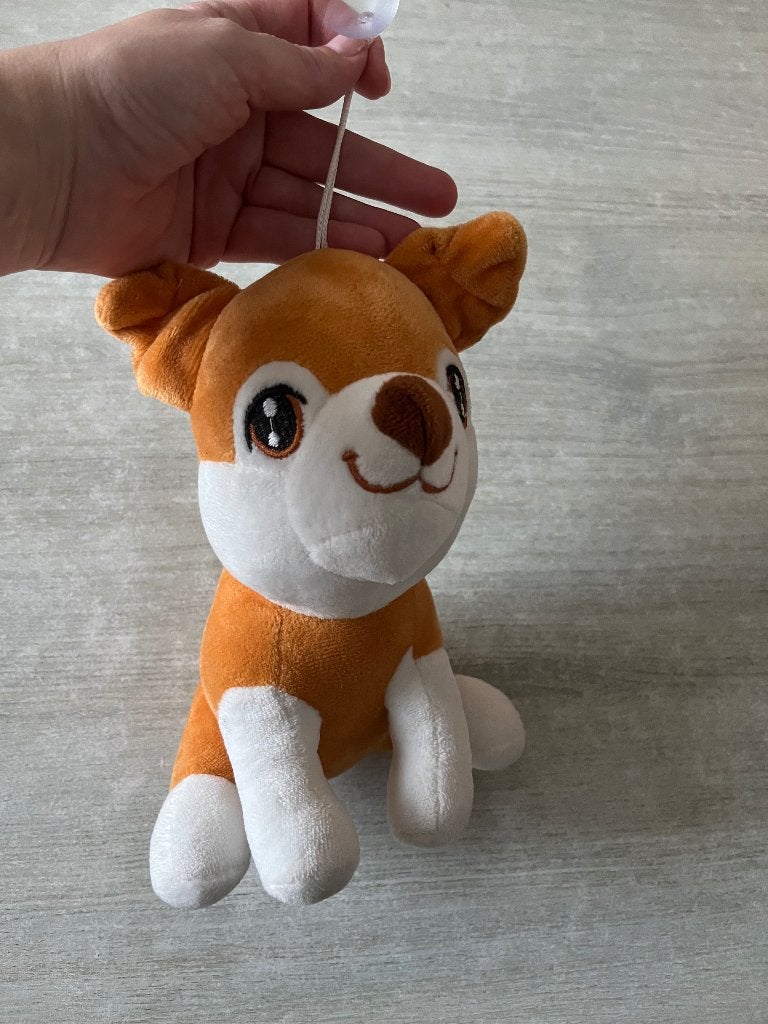 Knuffel hondje met zuignap, Ophalen of Verzenden, Zo goed als nieuw, Hond