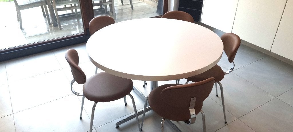 Eetkamerset Rudi Verelst voor Novalux Jaren 70 MCM Space Age, Ophalen, Nieuw, MCM / Space Age / 1970, 4 tot 6 stoelen