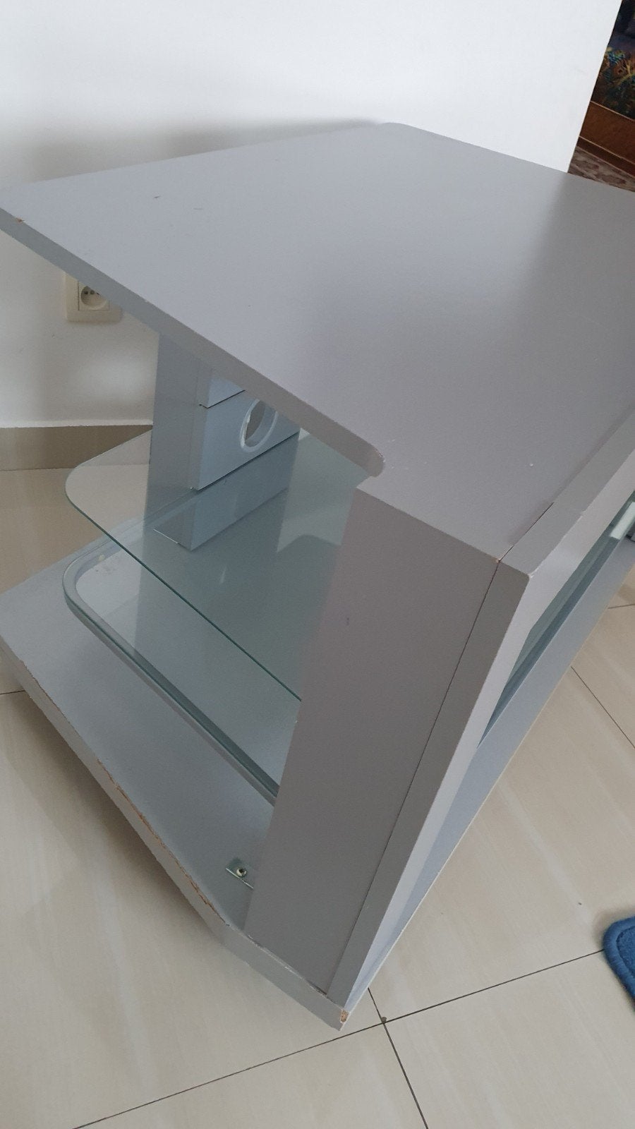 Table télévision, Maison & Meubles, Armoires | Mobilier de télévision, Moins de 100 cm, Verre, Enlèvement, Utilisé