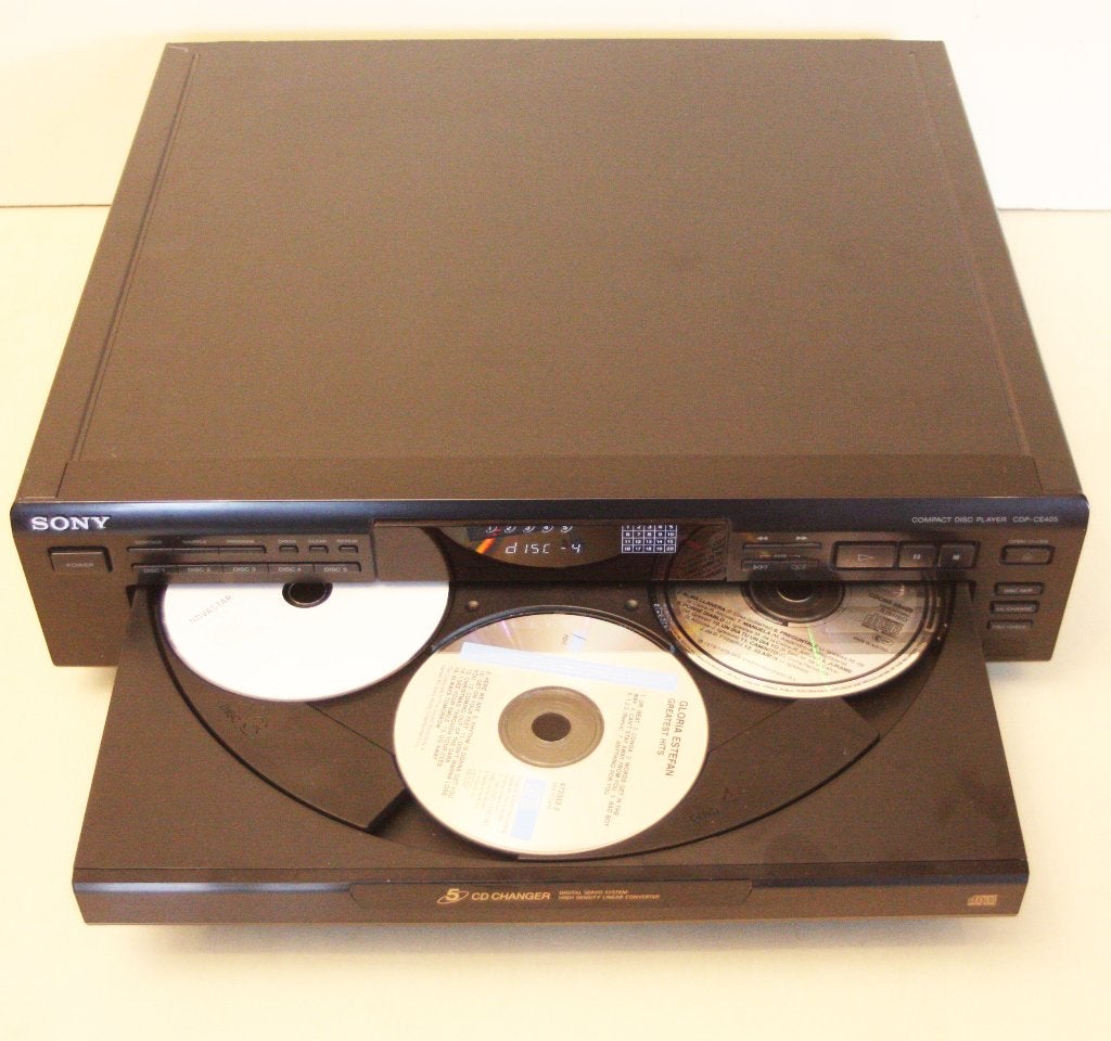 Sony CDP-CE405 CD-Speler Voor 5 CD's / Met Shuffle Functie, Ophalen of Verzenden, Zo goed als nieuw, Sony, Wisselaar