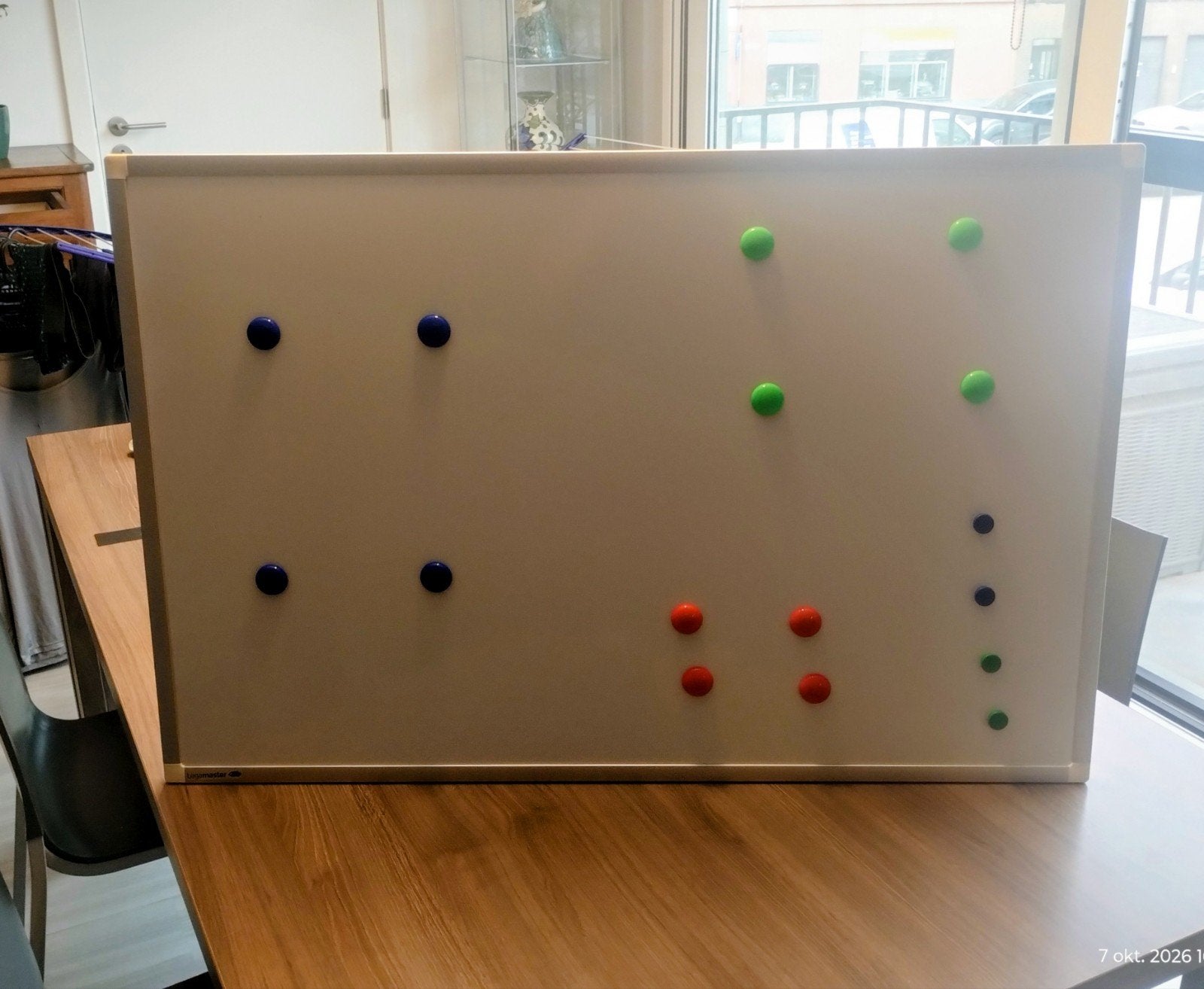 Magneetbord "LEGAMASTER" 60 X90 CM, Huis en Inrichting, Ophalen, Zo goed als nieuw, Magneetbord