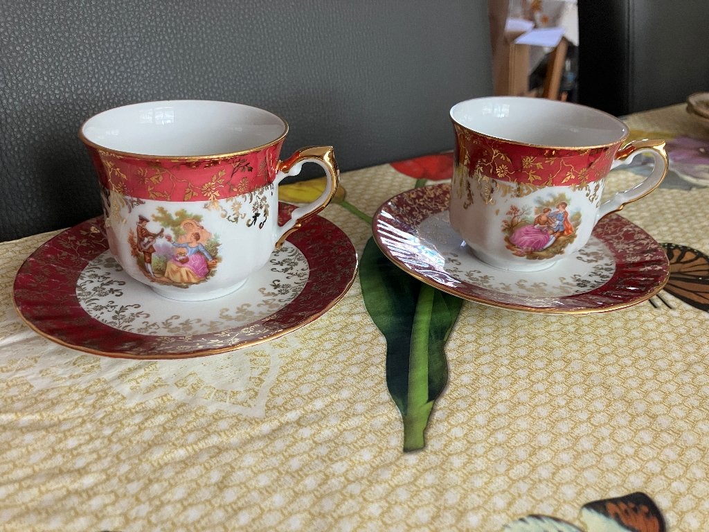 2 vintage kop en schotels HK Bavaria Germany, Enlèvement ou Envoi