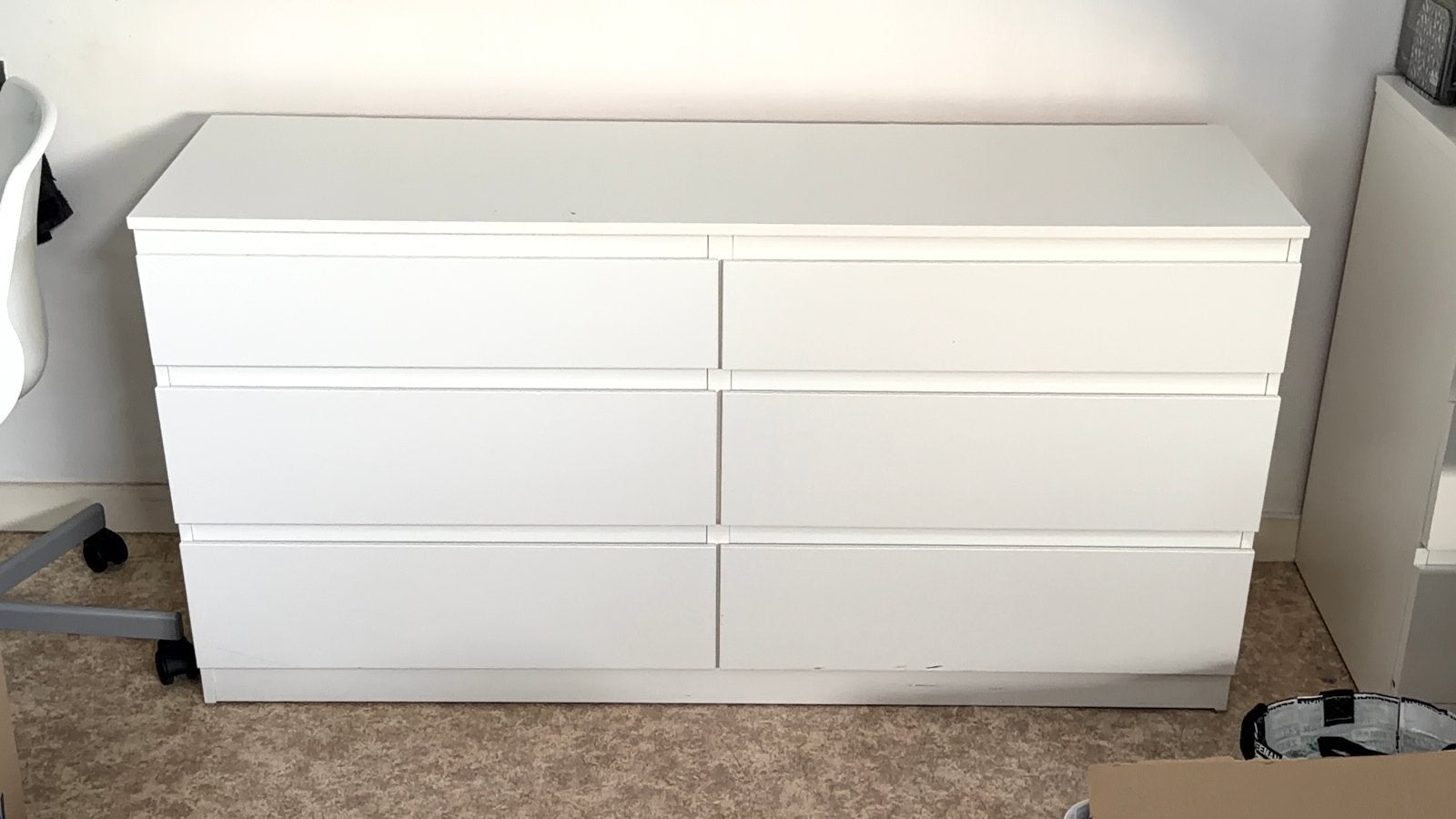IKEA MALM wit dressoir - 6 laden, Huis en Inrichting, Ophalen, Gebruikt