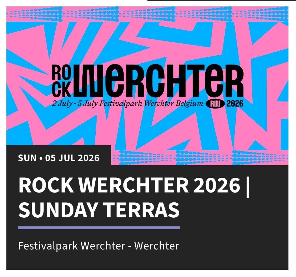 2 x Terras ticket Rock Werchter Zondag, Twee personen