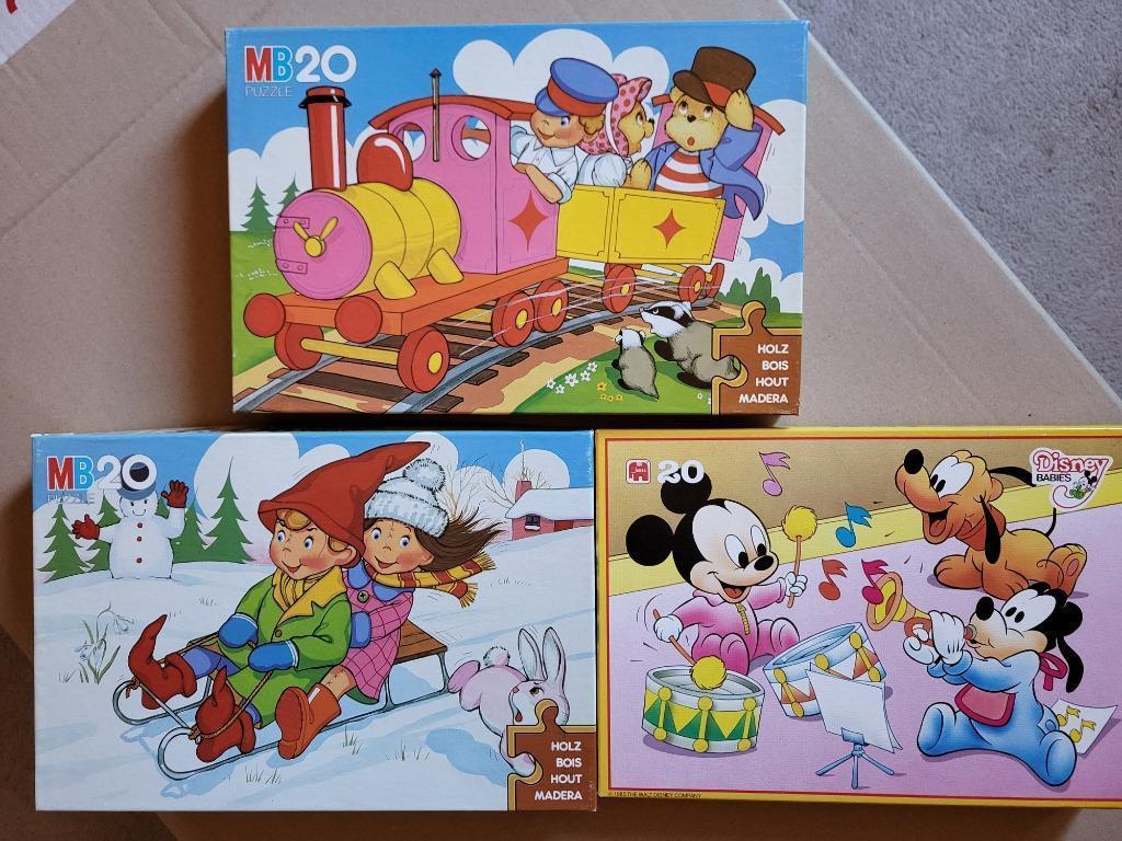 Lot de 3 puzzles de 20 pièces, Enlèvement ou Envoi, 2 à 4 ans, Comme neuf, 10 à 50 pièces