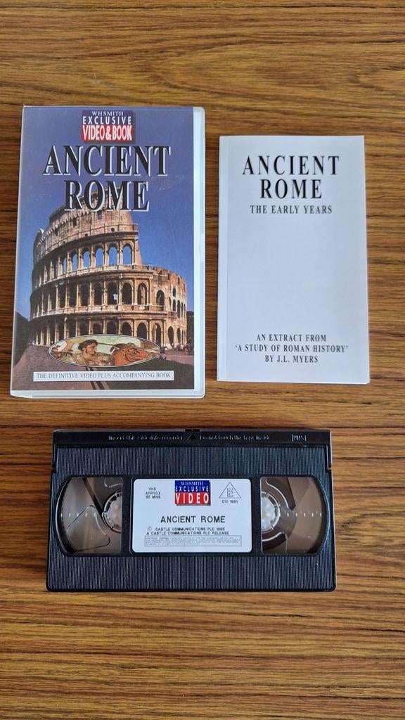 Vidéo et livre exclusifs à la VHS Ancient Rome de 55 minutes, Tous les âges, Enlèvement ou Envoi, Comme neuf, Documentaire