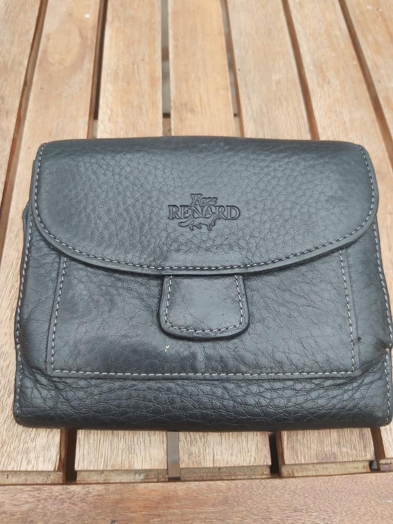 Portefeuille, Gebruikt, Zwart, Leder