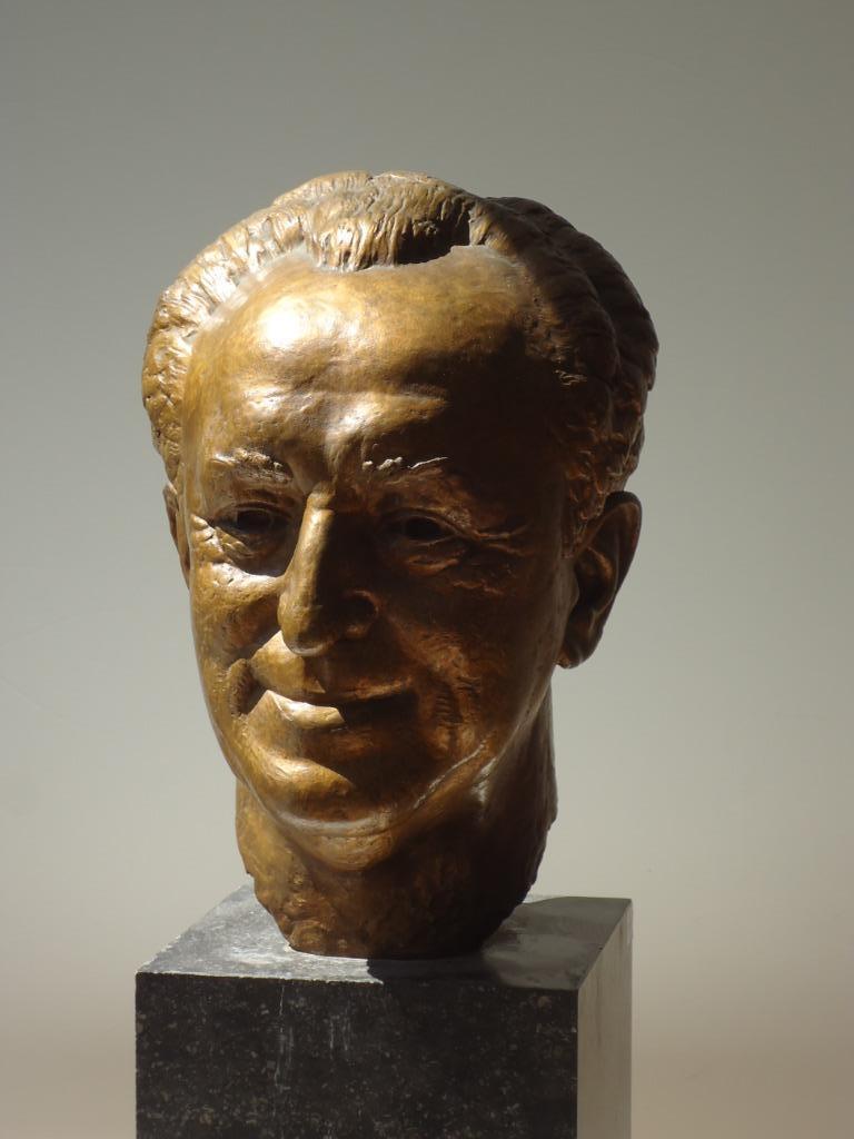 WILLY KREITZ °1903-1982 portrait buste tête en bronze doré, Enlèvement