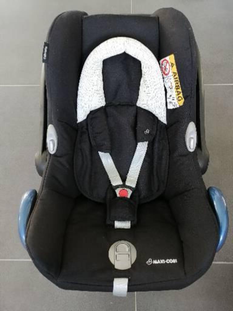 Autostoel Maxi Cosi Cabriofix + easy fix, black grid, Zo goed als nieuw, Isofix, Maxi-Cosi, Ophalen