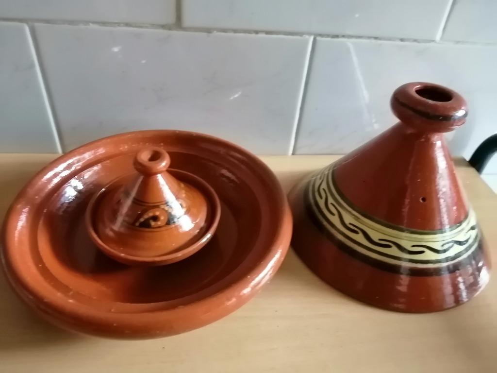 Tajine marocain émaillé pour 1 à 2 personnes Ø 26 cm + 1mini, Maison & Meubles, Enlèvement ou Envoi