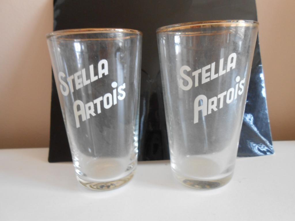 2 mini glazen (boerke) Stella Artois ., Ophalen of Verzenden, Stella Artois