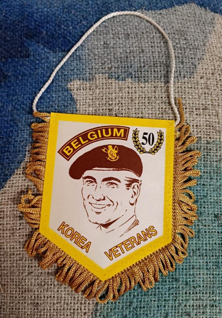 Vlagje Korea Veterans Belgium b.u.n.c, Verzamelen, Militaria | Algemeen, Ophalen of Verzenden