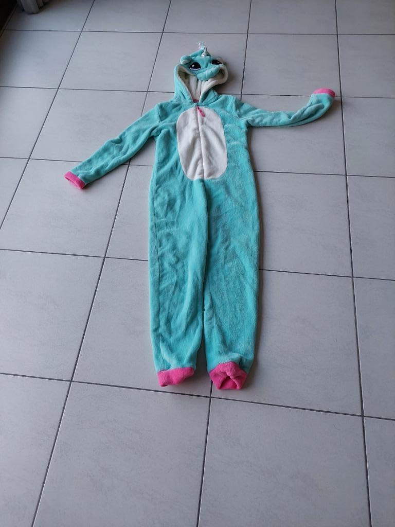Onesie unicorn maat 146-152, Overige typen, Jongen of Meisje, Ophalen of Verzenden, Zo goed als nieuw