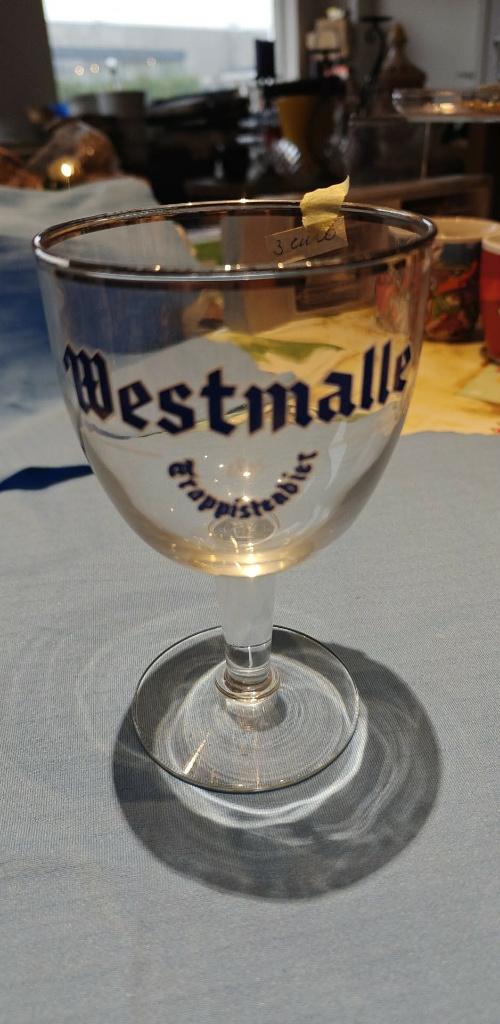 glas trappistenbier Westmalle, Verzamelen, Ophalen of Verzenden, Zo goed als nieuw, Bierglas