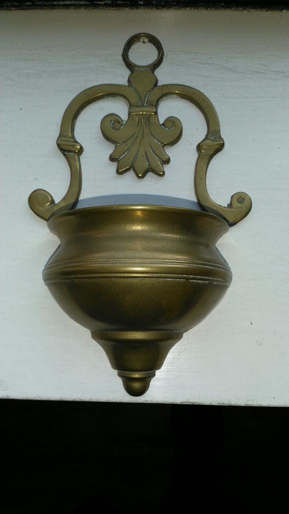 Wijwater vat in messing, Ophalen of Verzenden
